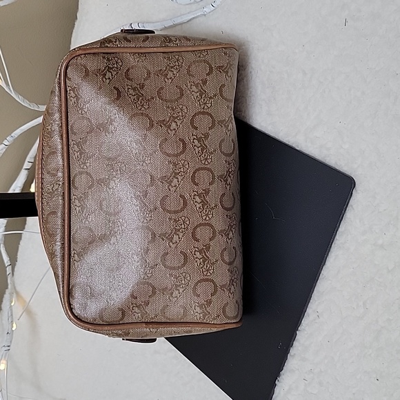 Celine Triomphe Canvas Zippered Cosmetic Bag/Pouch - Picture 2 of 3